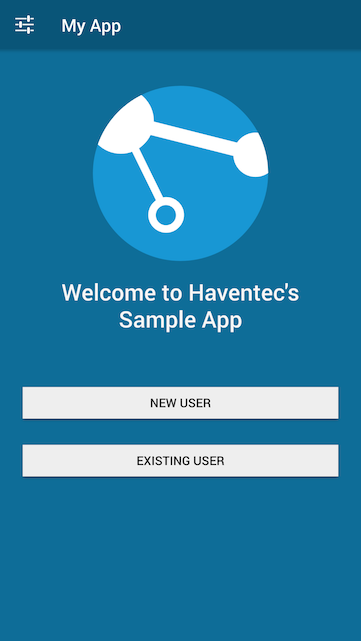 Haventec Sample application screenshot